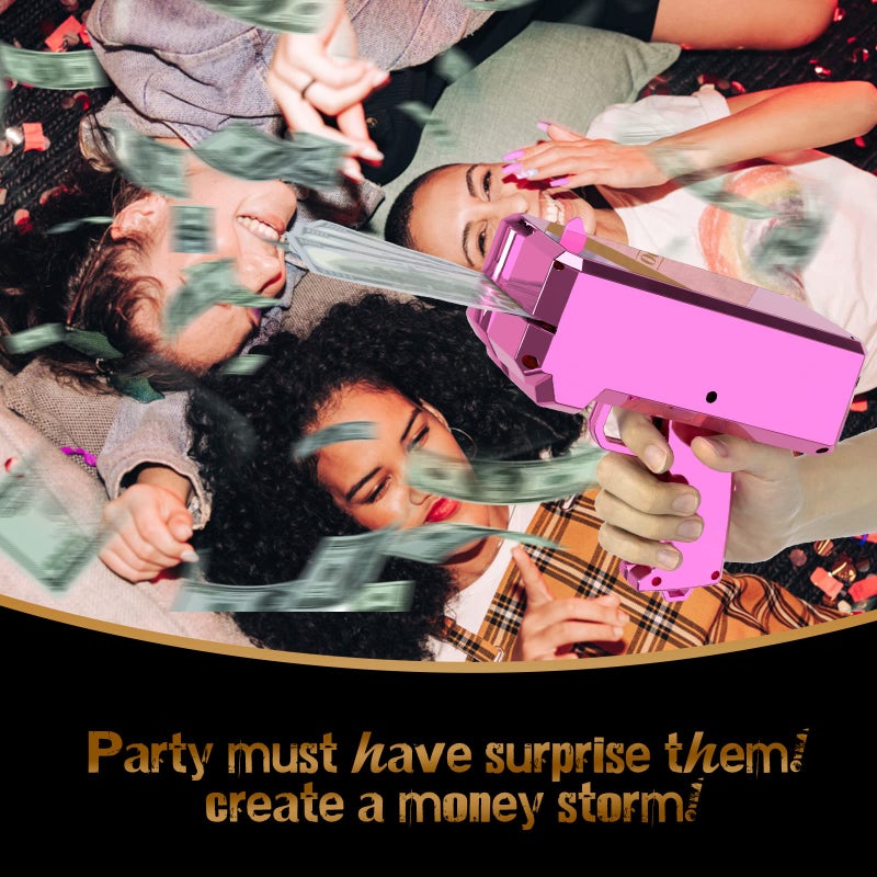 RUVINCE Money Gun Shooter Money Gun for Movies That Look Real  Prop Gun Make it Rain  Handheld Cash Gun for Game Movies Party - Image 5